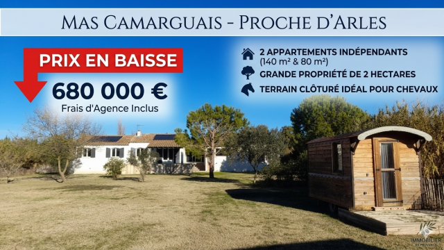 Mas camarguais pr&ecirc;t &agrave; accueillir vos chevaux